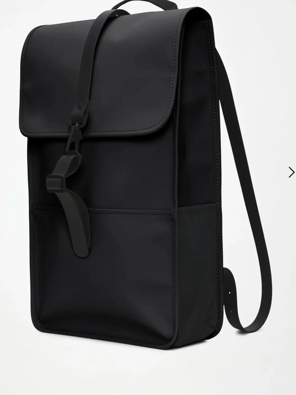 NWT Rains Unisex Black Backpack - Sleek Urban Carry 19.7 in x 4.7 in x 11.8 in